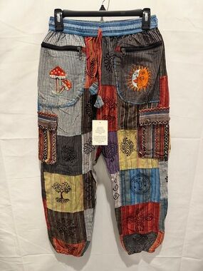Rising International Multicolor Patchwork Harem Pants sizeS.festival,hippie,boho